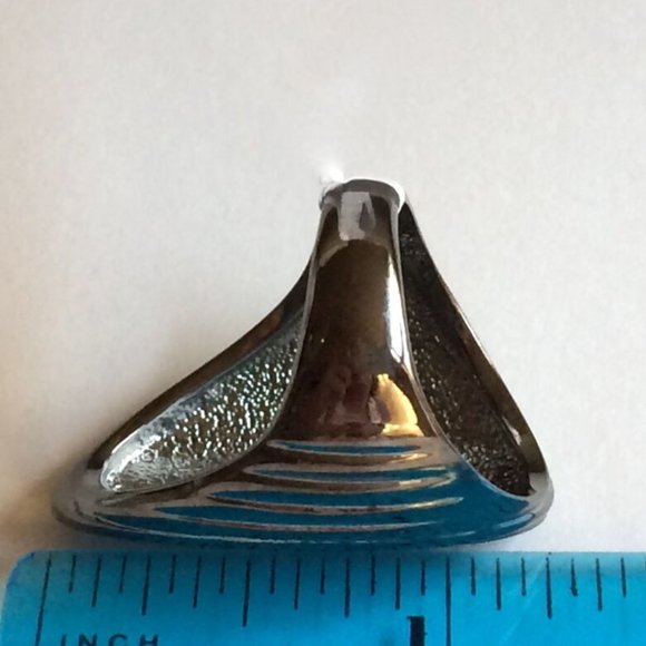 Boho Goth Cocktail Ring Size 9 10 Bohemian Gothic Cubic Zirconia Gunmetal Plated - Picture 10 of 12